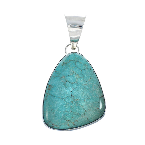 Native American Navajo Sterling Silver And Turquoise Pendant AX129312